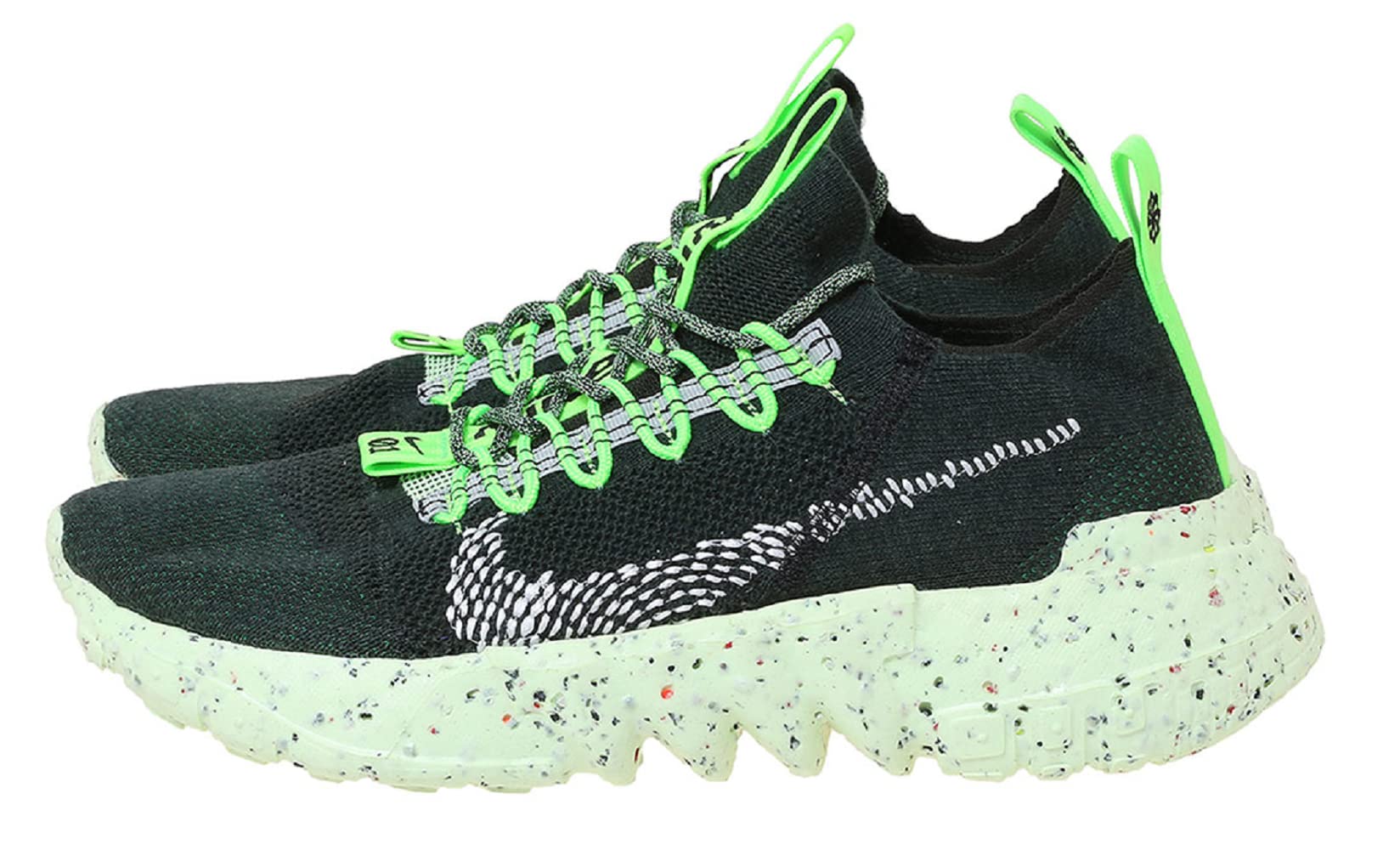 NIKE Space Hippie 01 DJ3056 Carbon Green Casual Size Sneakers, 25.5cm