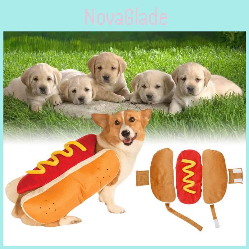 Entzückende Baumwoll-Hotdog-Haustierkleidung für kleine Hunde und Katzen. Perfekt für festliche Feiern.