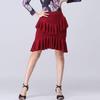 Women's Latin Dance Practice Skirt - Adult Ruffle Hem Performance Wear