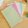 Colorful Six-Hole Loose-Leaf Planner Refill Pages, 5 Colors, Customizable Options