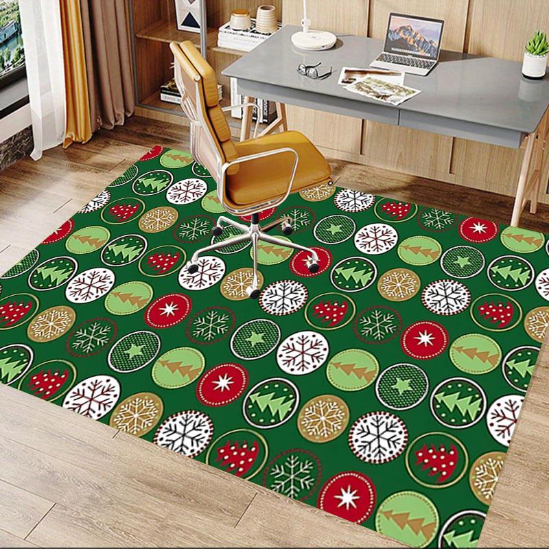 1PC Christmas Tree Snowflake Extra Large Non Slip Floor Carpet, Office, Family, Bedroom, Large Area Rug Indoor Rugs, Vibrant Colors