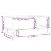  Coffee Table, Sonoma Oak 90x50x36.5 Cm Wood-based Material