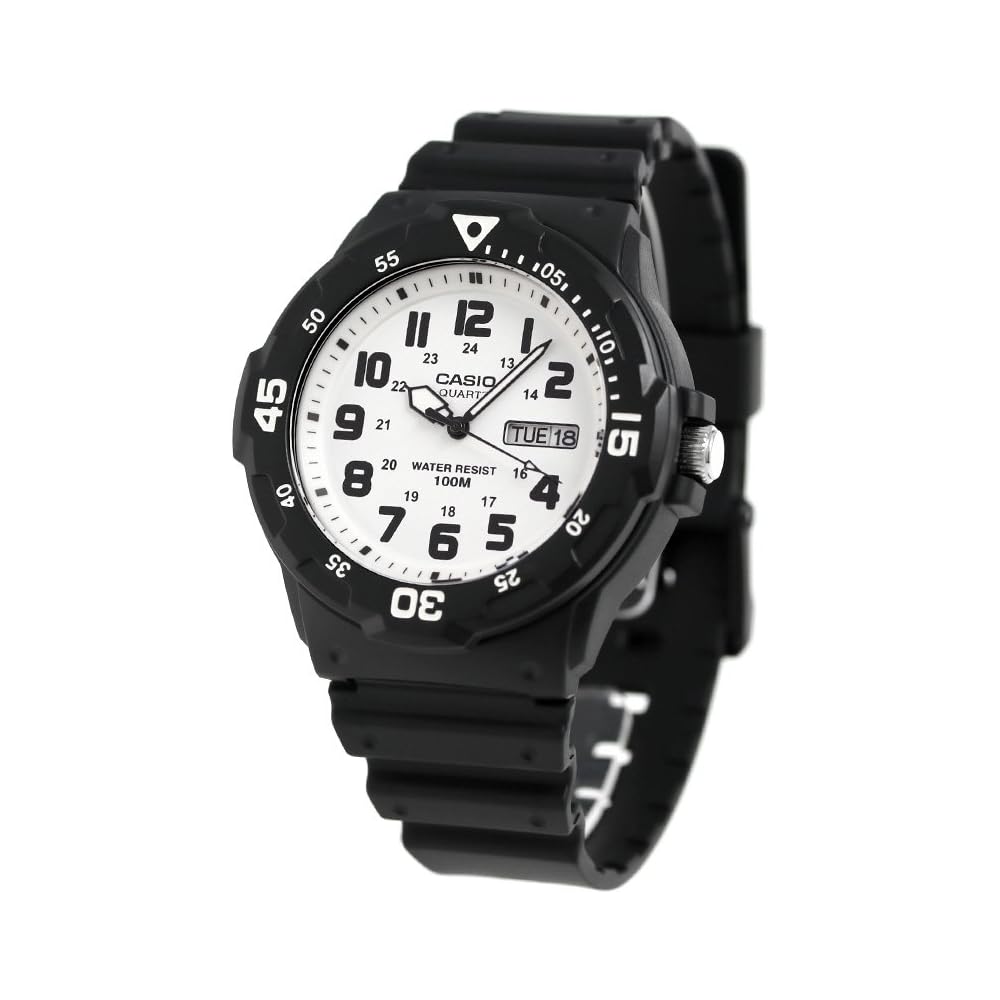 Casio Standard MRW-200H-7BVDF Quartz Watch Unisex White Black Water Resistant