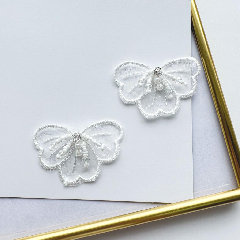 Eugen Yarn Multi-Layer Butterfly Bead Flower, Clothing Lace Accessories Decorative Flower