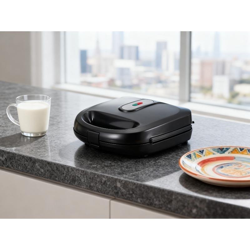 Mini 6-in-1 Non-Stick Sandwich Maker - Removable Plates, Multi-Function Breakfast Station for Waffles, Sandwiches & Toast, Home Use