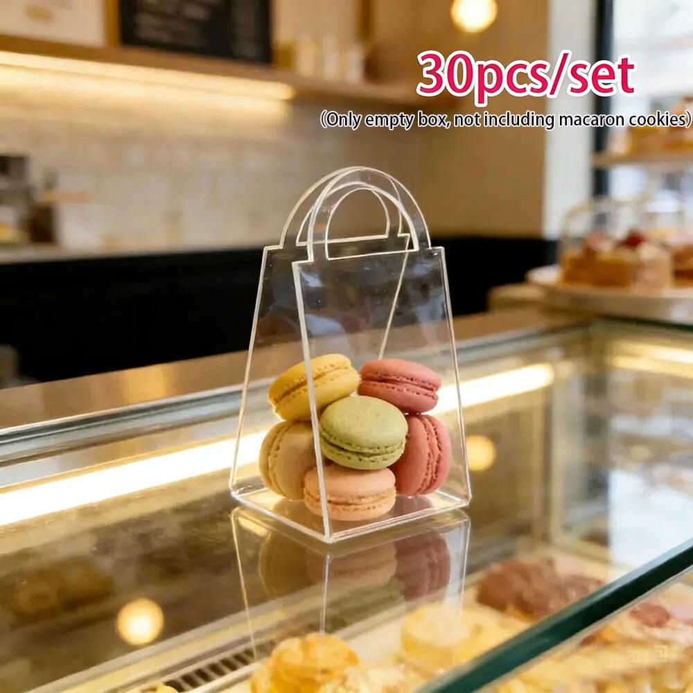 30pcs/set Transparent Acrylic Multi-purpose Gift Box, Party Dessert Packaging Box, Home Accessory Storage Box 30pcs 1.77x2.16x3.54inch