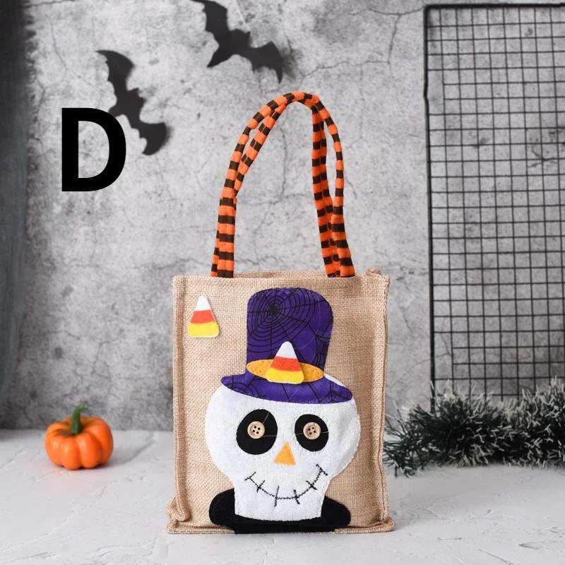1 Pcs New Halloween Gift Non Woven Handbag Candy Bag Ghost Festival Pumpkin Bag Decoration Prop Gift Bag