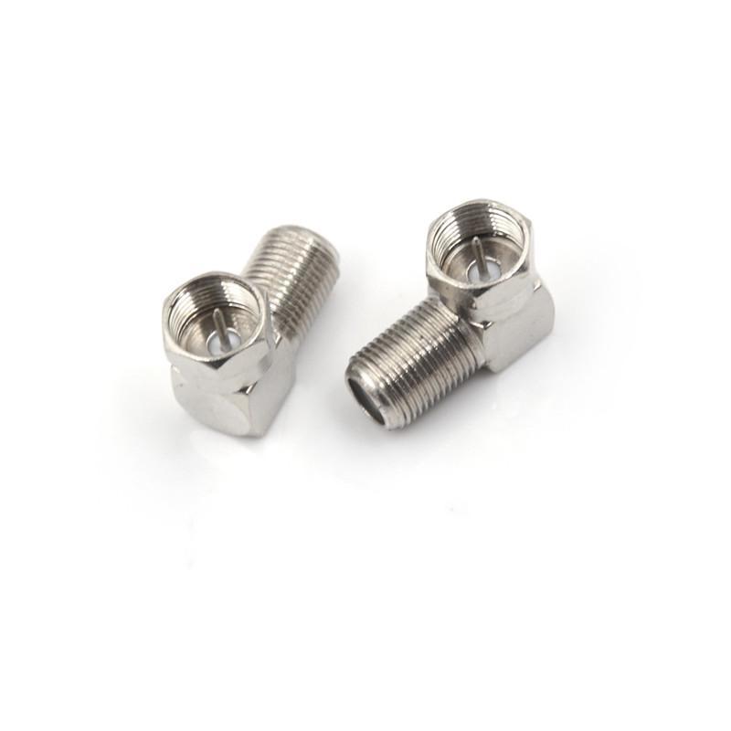 5Pcs 90 Degree F Male Female Connector Adapter Coaxial Cable Rg6 Rg59
