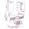 5 Piece Bathroom Cabinet Set Sonoma Oak 40 x 10.5 x 60.5 cm