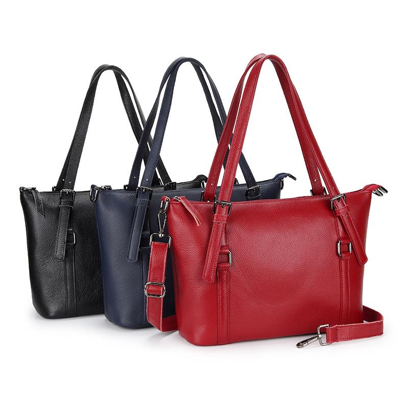 Soft leather handbag women's 2025 new fashion leather women's bag shoulder bag large capacity underarm bag versatile messenger bag