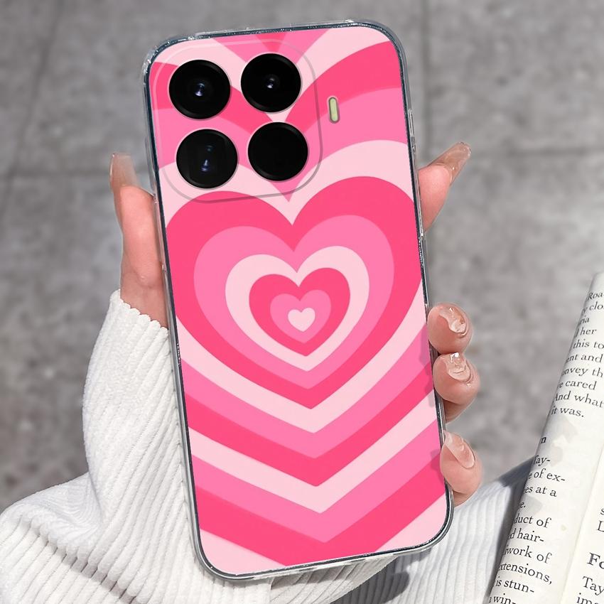 Cases For Redmi 17 17C / Xiaomi 17T Pro / 17 Pro Max 17 Ultra 17 Max Cute Girl Label Pattern Phone Covers Transparent TPU Ultrathin Lightweight Bumper