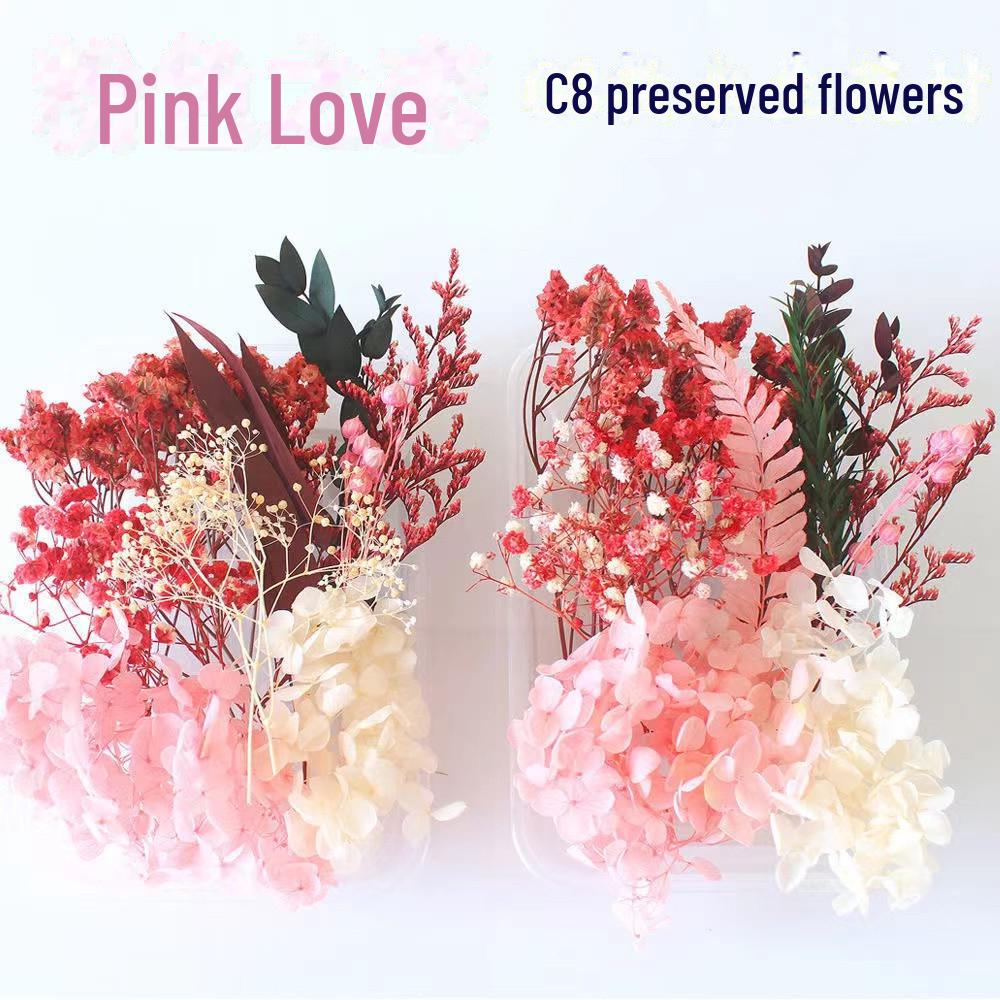 Kit DIY Fleur Éternelle: Cadre photo de fleurs séchées, éventail rond, bouteille flottante, composition florale réelle pour la décoration du salon ou de la maternelle.