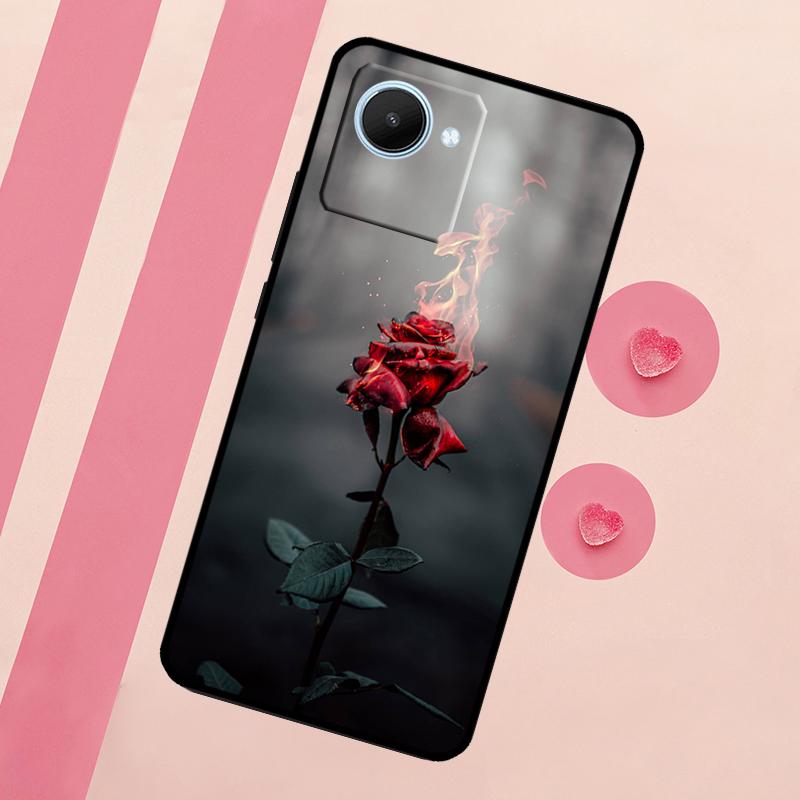 Rose Flower Floral For Realme 15 10 11 12 13 14 Pro Plus C65 C67 C75 C63 C61 C55 C51 C53 C35 GT6 GT7 Pro Case