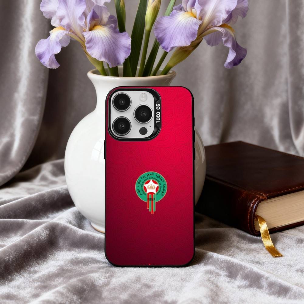 M-Maroc-C M-Morocco F-Flag Phone Case For iPhone17,16,15,14,13,12,11 Plus,Pro Max Black Candy Silver Phone Case