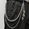 European American Metal Skull Pendant Multi-layer Hip Hop Punk Waist Chain