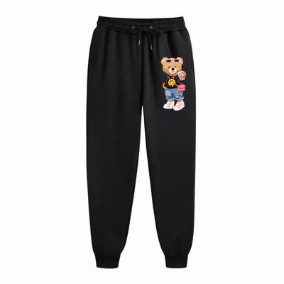 Carton Pattern Bear Printed Long Pants Women Casual Outdoor Fitness Jogging Sports Drawstring Pants Women Fashion Sweatpants