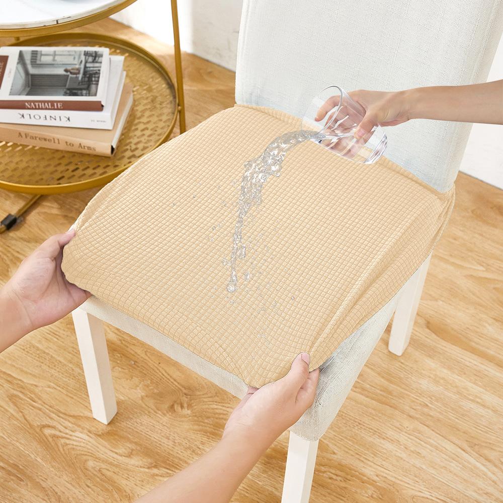 Вафельный водонепроницаемый эластичный чехол для стула однотонный чехол для спинки стула чехол для сиденья для дома отеля для активного отдыха чехол для табурета One size абрикосовый 1098₽