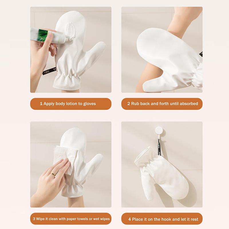 Leather Surface Body Lotion Mousse Glove With Thumb Self-Tanning Double-Sided Prevents Sticky Hands Applicator Quick Dry Mitt