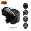 Motorcross Flip Up Helmets with Wide View Clear Visor ABS Shell Full Face Cyril Motor Helmet For Adult DOT Approved