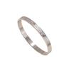 European & American Titanium Steel Hollow Electroplated Bangle with Diamonds - Versatile Stainless Steel Women's Fashion Jewelry