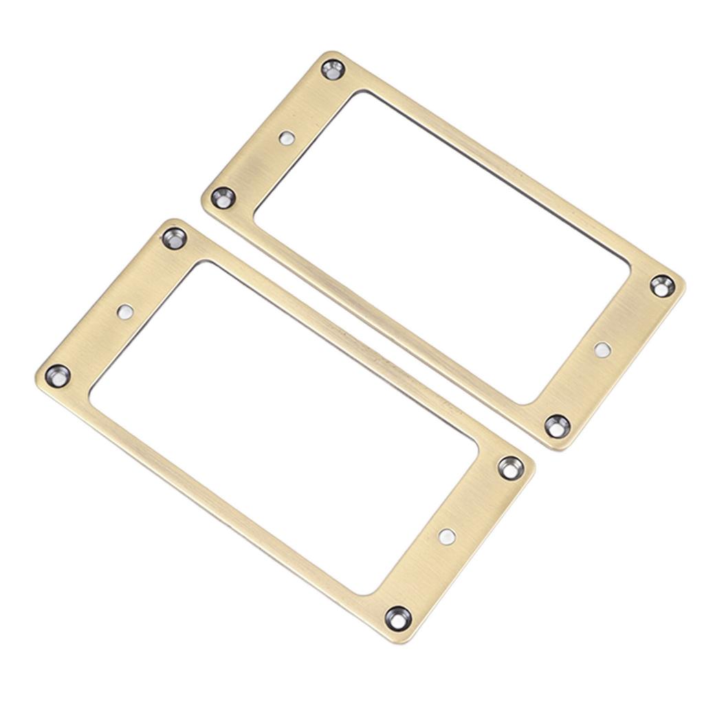 2Pcs Electric Guitar Pickup Frame Zinc Alloy Humbucker Pickup Mounting Ring Set 2 X 2mm Bronze