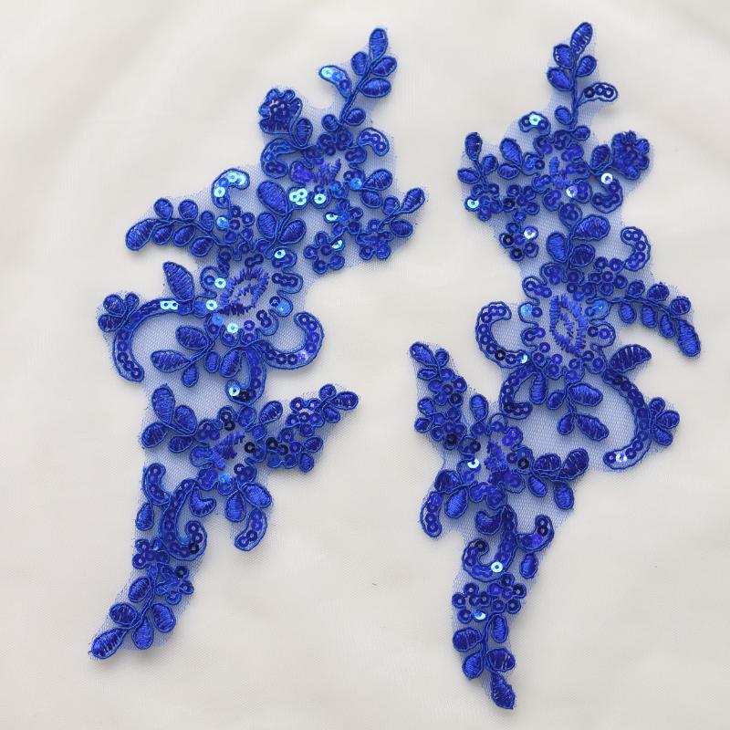1 Paar zum Annähen & Aufbügeln Spitze Blumen Applikation Aufnäher Bestickter Stoffbesatz Aufkleber für Kleiderflicken DIY Bastelarbeiten