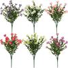 3pcs Simulation Flower Plastic Eucalyptus Leaf Bouquet Restaurant Decoration Artificial Eucalyptus Green Plant Silk Fake Flowers