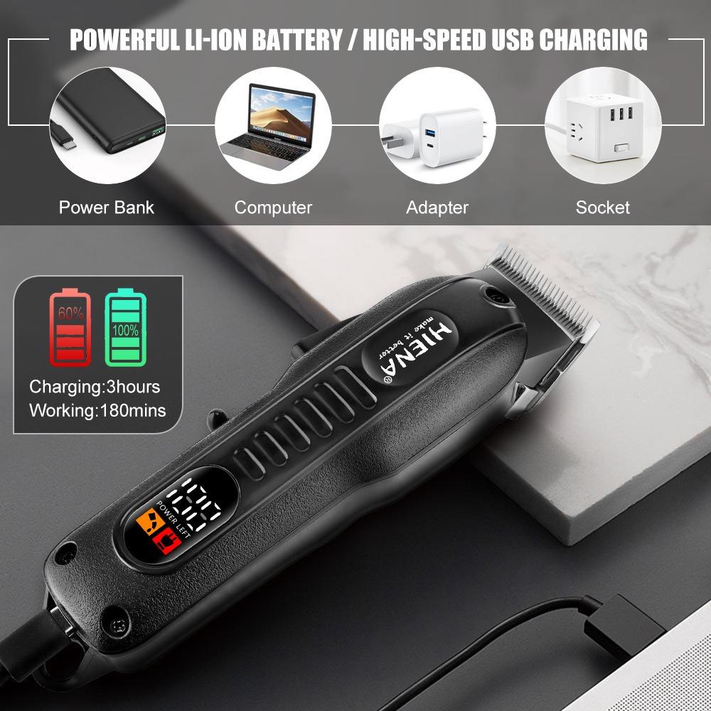 Intelligent Digital Display Electric Haircut Professional Engraving Electric Push Shearing Oil Head Electric Fader Household