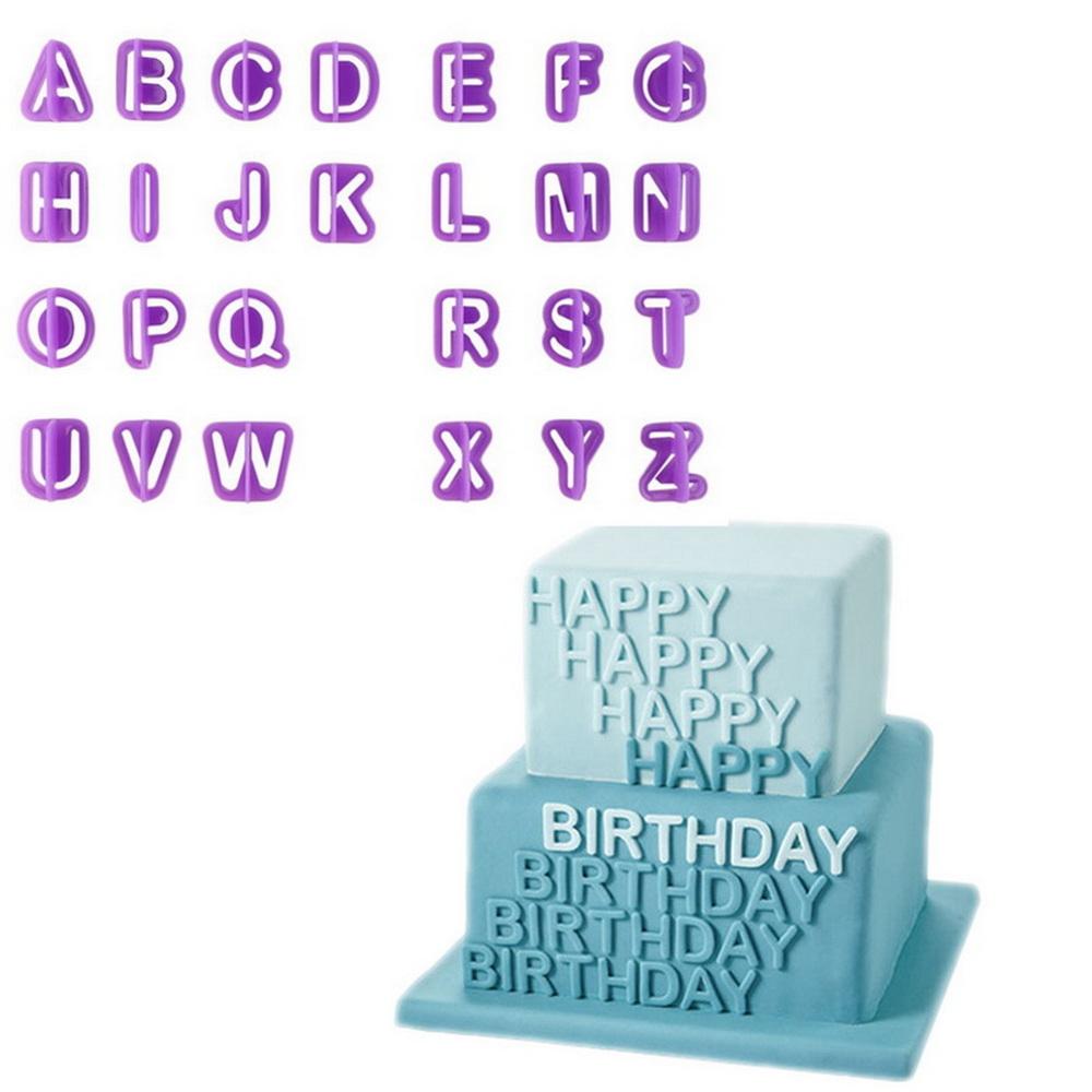40pcs Alphabet Number Letter DIY Character Fondant Cake Decorating Set Icing Cutter Mold Moulds Cake Baking Tools Decor