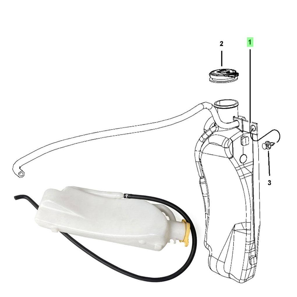 ABS High Accuracy For Efficient Cooling Dual Pipe Coolant Reservoir For Car High Performance