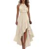 Grenzüberschreitender Außenhandel Damenbekleidung, Sommer Ärmelloses Mode-Hals-Unregelmäßiger Rüschenrand Damenkleid
