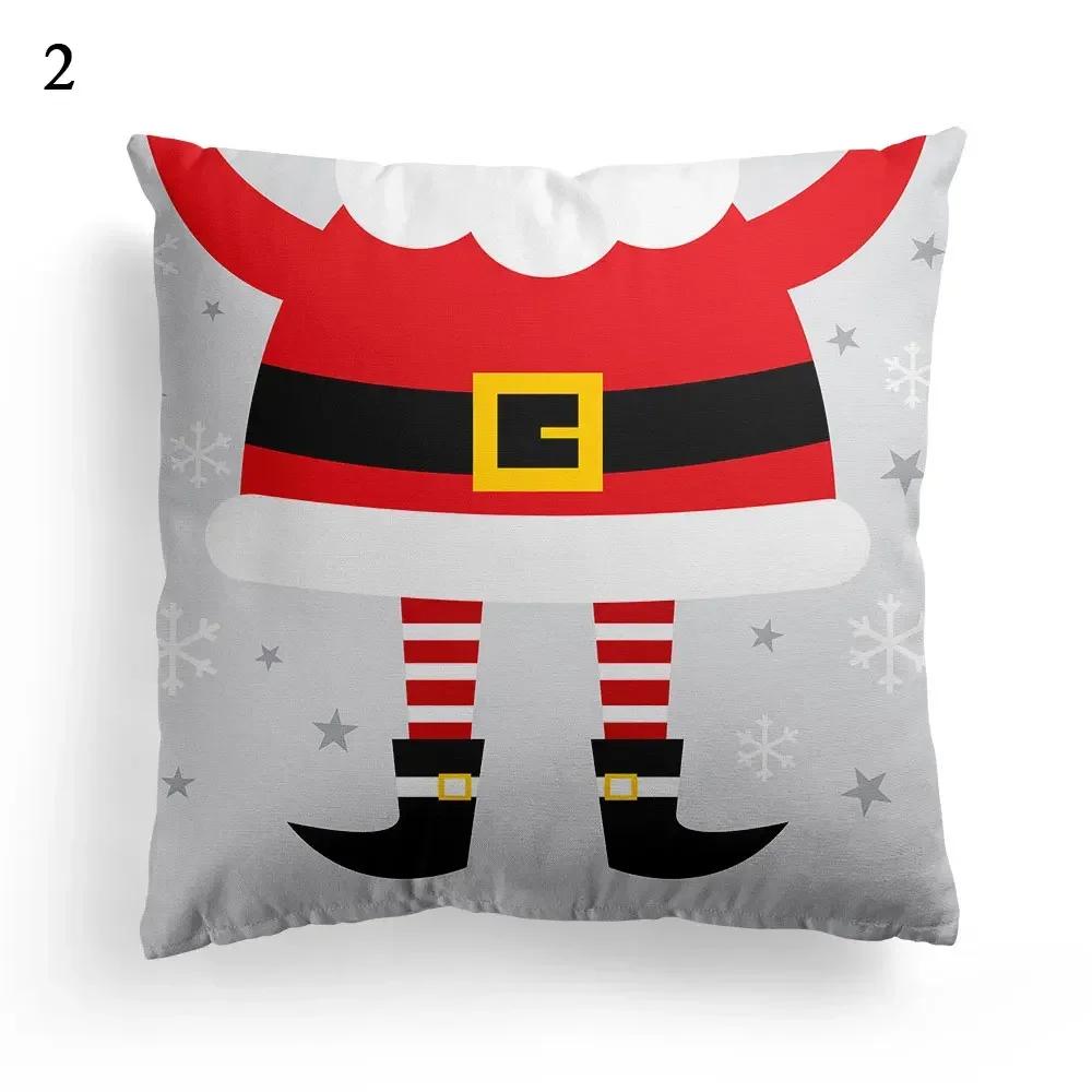45*45cm Decorative Cushion Cover Christmas Santa Claus Pillow Cover Christmas Decoration Pillowcase Cushions For Sofa Home Gifts
