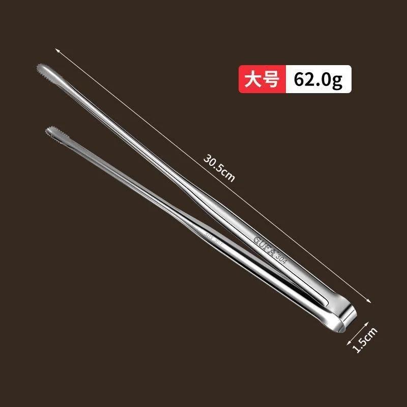 304 Stainless Steel Household Barbecue Clip BBQ Tools Japanese Bread Food Steak Extended Kitchen Gadget Outdoor Accessories