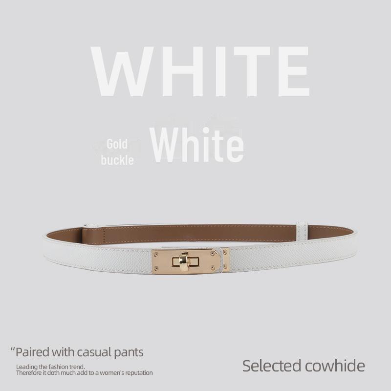 Vintage Stil Echtes Leder Damen Skinny Taillengürtel zur Kleiderdekoration