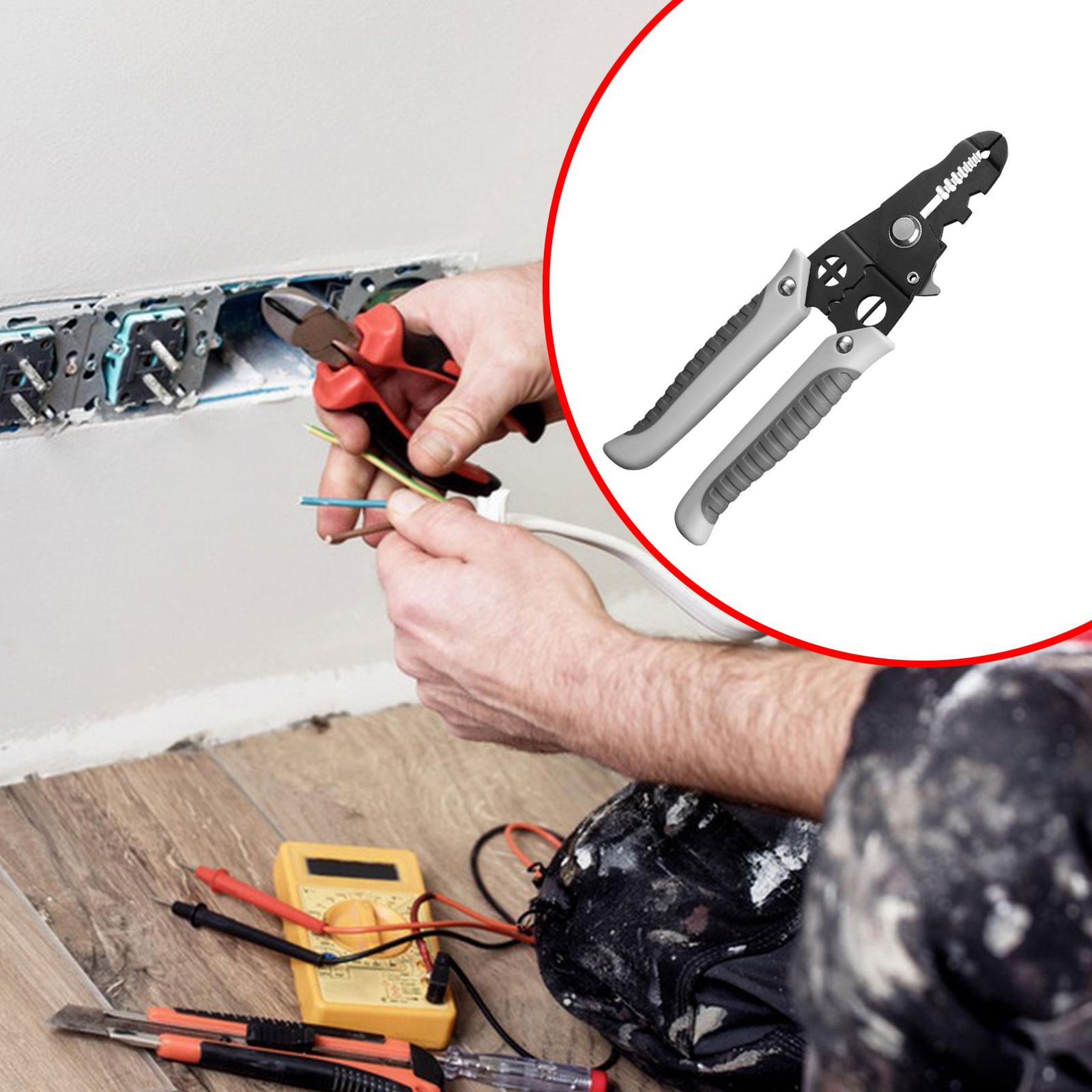 

Профессиональный инструмент для резки проводов для электриков Black