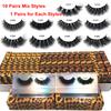RED SIREN Fluffy Mink Lashes Wholesale 10-50 Pairs / Bulk Real Mink Eyelash Soft Messy Natural Eyelashes Makeup Mink Eyelashes
