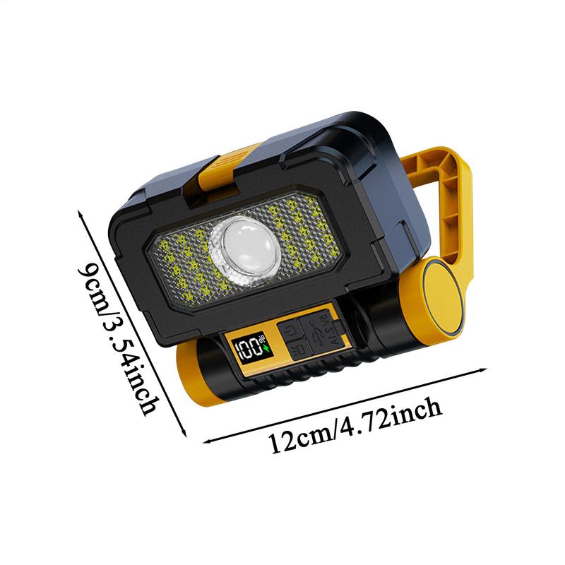 Work Light Magnetic Worklight With Digital Display Portable LED Work Light For Mechanic Car Repair Outdoor Building Camping