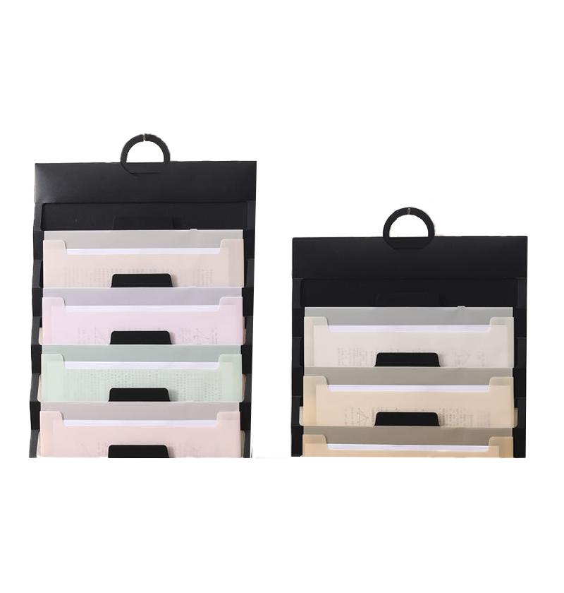Zhanma Rainbow PP Expanding Hanging Box File Folder Colorful Wall Storage for Office & School Use