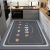 Kitchen diatomaceous earth mat non-slip oil-resistant water-absorbing wipeable, wash-free stain-resistant waterproof wall-to-wall carpet