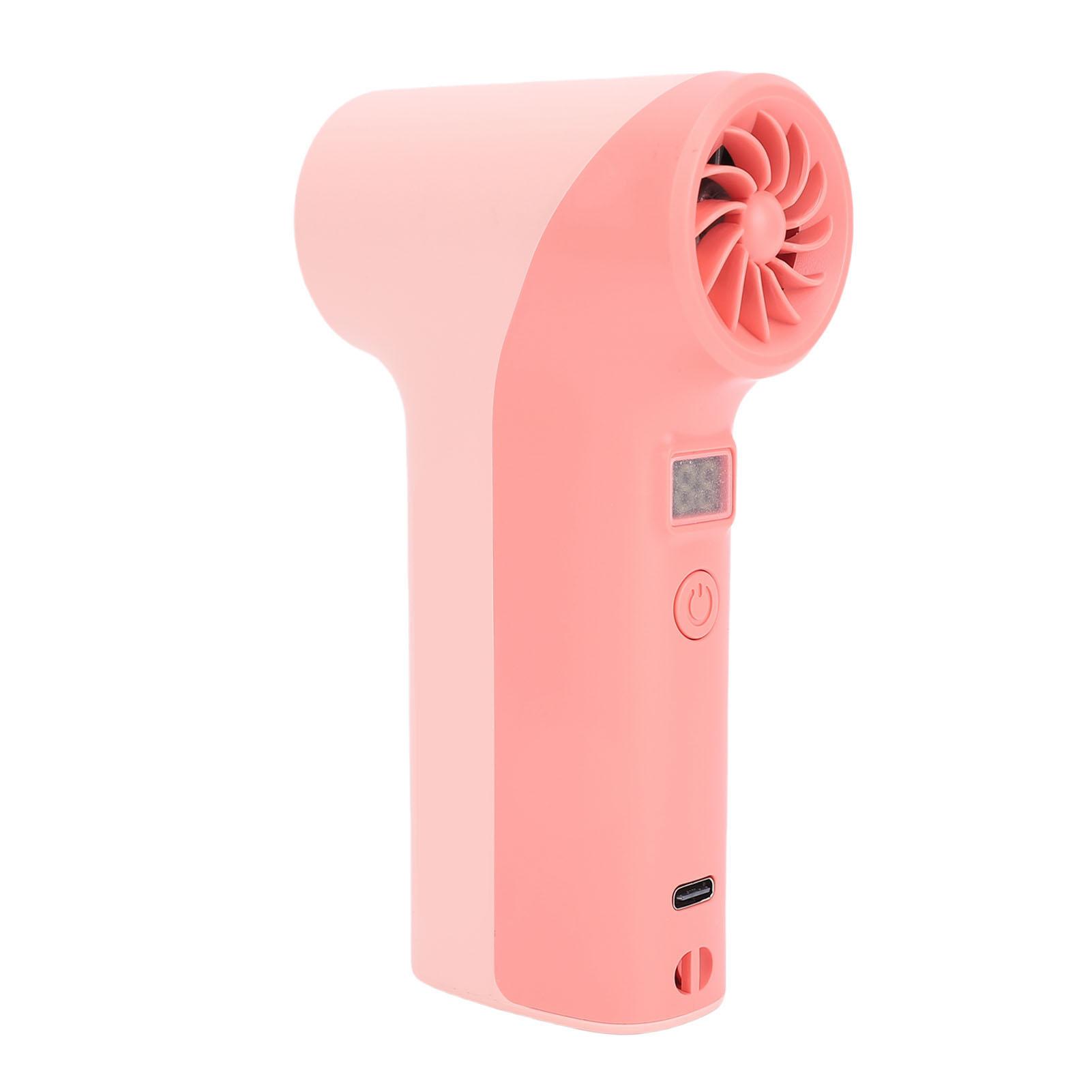

Handheld Turbo Fan 40000RPM High Speed 5 Gears Rechargeable Portable Handheld Fan with LED Light Roseate Pink розовый