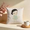 Stylish YYoshitomo Naraes Cushion Cover Stylish Washable Pillow Cover Ideal for Couch Bedroom Car Decoration