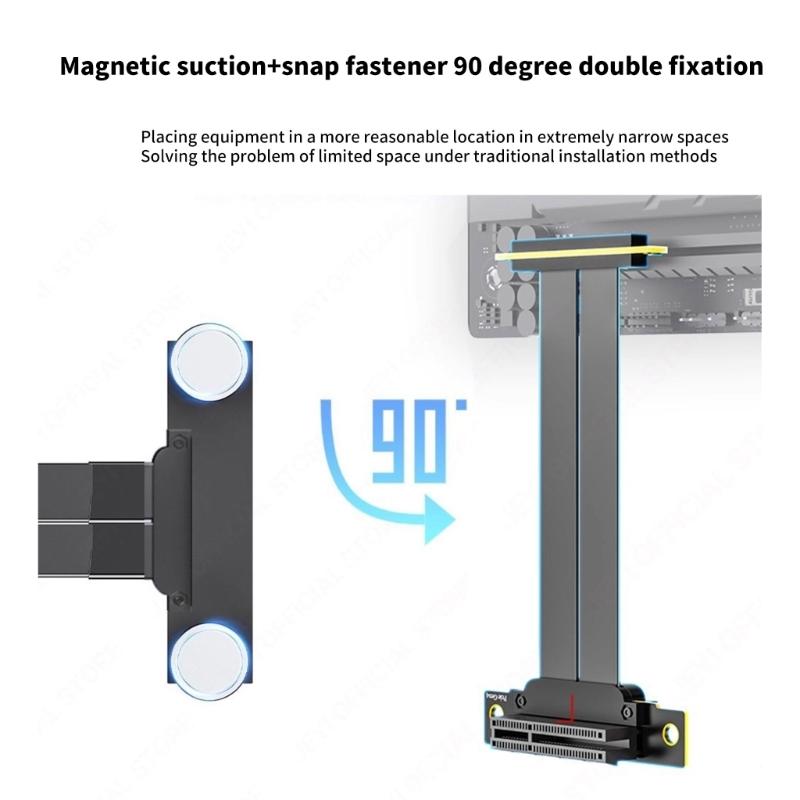 PCIe4.0 4X Expansion Cable Supporting NVMe M.2 SSDs GPU and Networking Cards Featuring AntiInterference Shielding