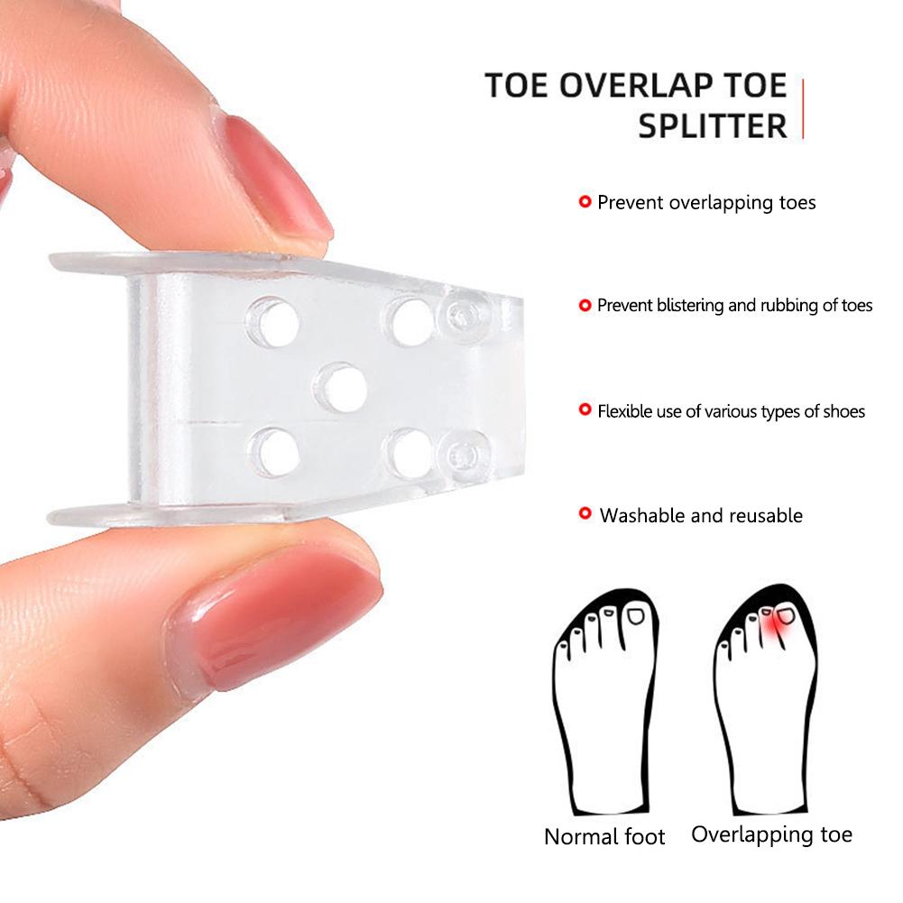 2pcs Toe Separator Feet Care Protector Silicone Toe Orthopedic Products Bunion Corrector Hallux Valgus For Pedicure