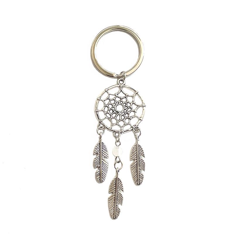 Cross-Border Dream Catcher Leaf Tassel Keychain Pendant