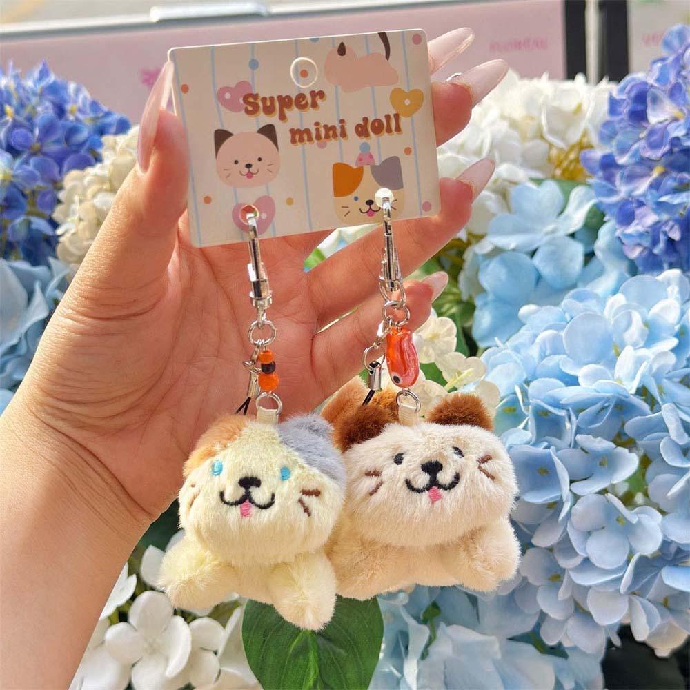 2pcs Mini Couple Pendants Zinc Zinc Alloy Bag Charm Portable Angry Cat Keychains  Party