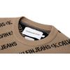 Calvin Klein Allover Letter Jacquard Crewneck Sweater Men Sweater Khaki J319617-PBF