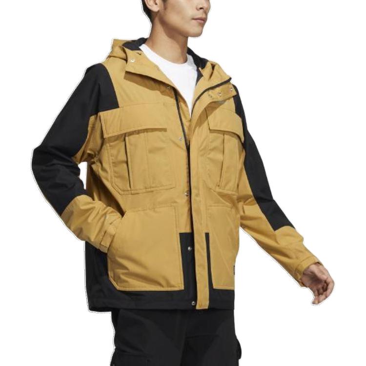 adidas Jacken Herren Gelb Mit Kapuze Moderat Sonstige HM2708