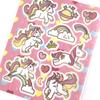 8 Sheets/Set Cartoon Kawaii Unicorn Hot Stamping Shiny PVC Transparent Stickers for Kids Scrapbook Handbook Decoration