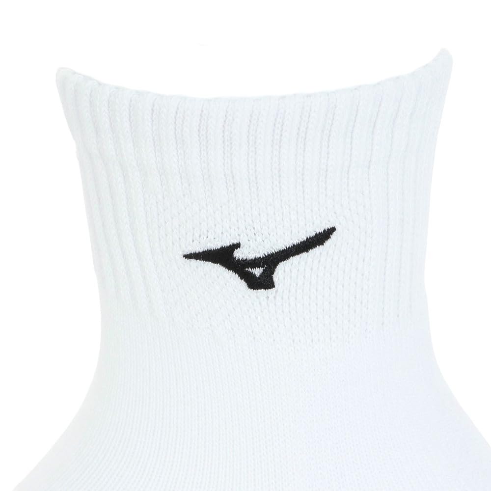 Volleyball Volleyball Short Socks V2MXA000 Sizes [Mizuno] Wear, 2-Pair Pack, White/Black, 25-27
