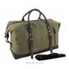 Vintage Wojskowe Płótno Skóra Męskie Torby Podróżne Bagaż Podręczny Torby Męskie Torby Duffel Podróżna Torba Tote Duża Weekendowa Torba Nocna
